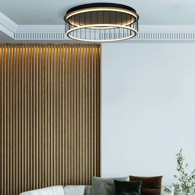 Lechiaro LED Flush Mount, 17.5cm H x 60cm W x 60cm D