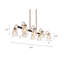 Joyee 8 - Light Dimmable Cracked Linear Dining Room Chandelier UL Certified