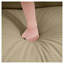 Canapé modulaire 2 places en velours côtelé brun clair avec repose-pieds double pour petits espaces de vie