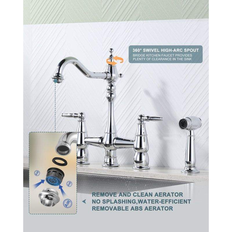 Robinet central pour évier de cuisine Bridge