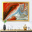 Or rouge et marbre bleu - reproduction d'art sur toile-51145748-51145740