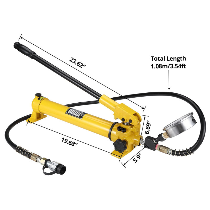 Hydraulic Hand Pump With Pressure Gauge