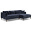 Canapé modulaire en velours avec méridienne extra large Lucerne-119688010