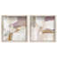 Ensemble de décoration murale bohème « Bailante Duet Shadowbox » en doré par Art Remedy, cadre noir, 30 x 30 cm-1903611130-1903611079