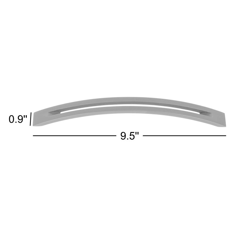 Split Top Arch Pull, Polished Nickel, 8"