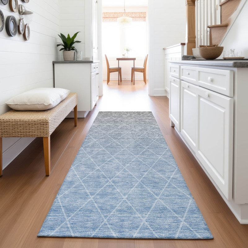 Premium Machine Washable Verrett AMF1175 Geometric Rug, Runner 2'3" x 7'6"