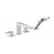 Metropol Double Handle Deck Mounted Roman Tub Faucet Trim with Diverter and Handshower