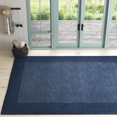 Dolma Navy Hand-Loomed Wool Rug