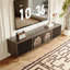 78.7'' Mid-Century Modern TV Stand with Fluted Wood Panel and 4 Storage Cabinets for Living Room