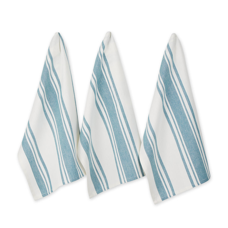 Ensemble de linge à vaisselle, Bleu / blanc