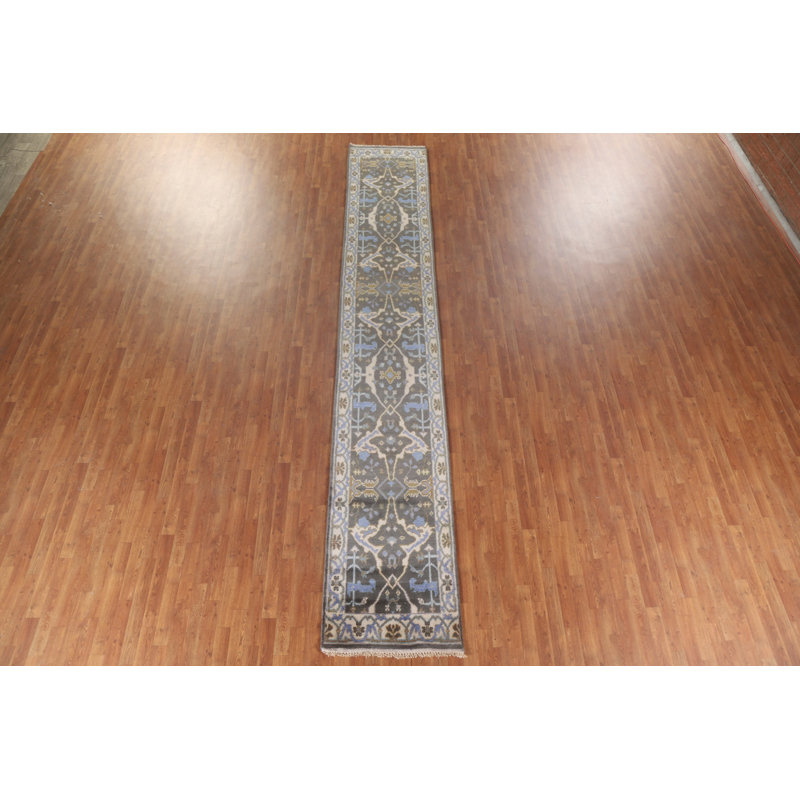 Tapis de couloir oriental fait à la main Oushak 3 x 16