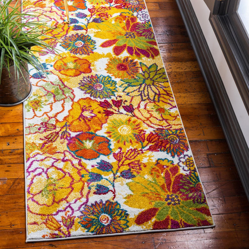 Tapis ivoire Lorene, Tapis de couloir 2 pi 7 po x 12 pi