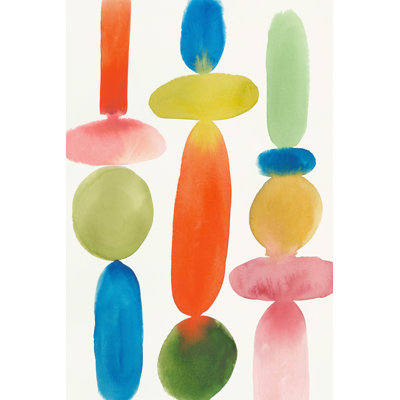 «Colorful Shapes I» par - Impression sur toile tendue