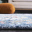 Tapis oriental bleu / crème touffeté à la main Saffron-1398959905