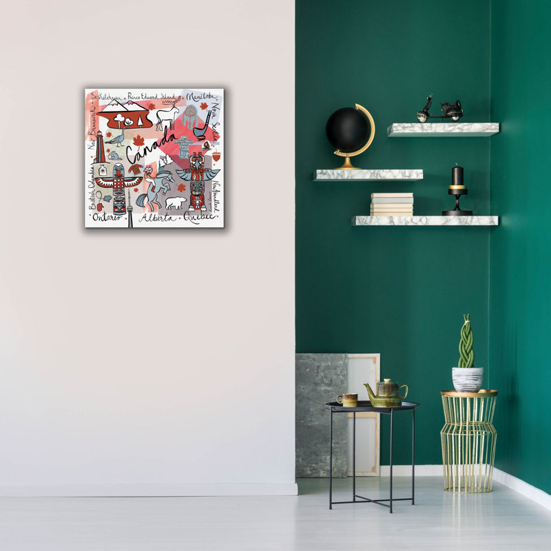  «Global Travel 7» par Farida Zaman, art mural sur toile, 26 po x 26 po, H 26 po x l 26 po