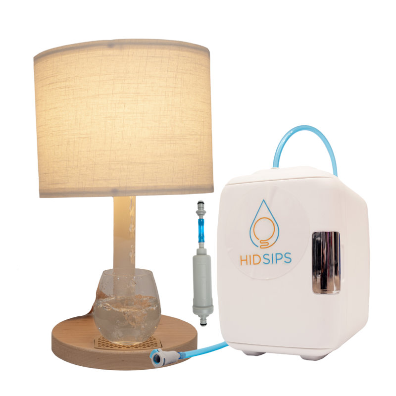 HID SIPS Hydralamp With 4L Mini Fridge, 10 LED Dimming Levels, Removable Spill Tray, Automatic Dispensing, Interchangeable Lampshade, 1X Hydralamp, 1X Mini Fridge, 1X Tubing, 1X AC Adaptor(Shine)