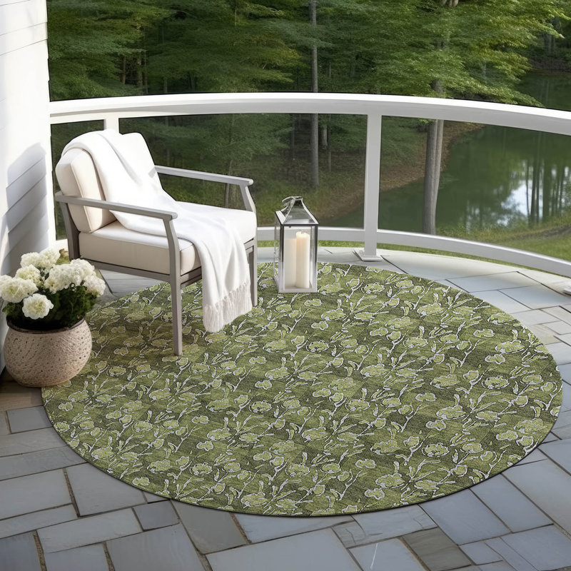 Tapis intérieur / extérieur Emeth, Rond 8 pi
