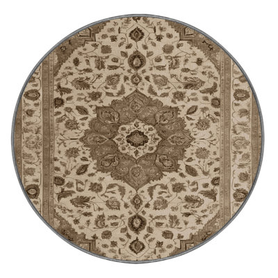 Tapis gris Tabriz lavable à la machine