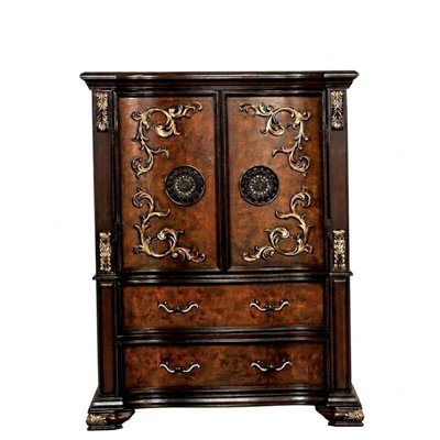 6 tiroirs en cerisier foncé / chêne Aristhine Large commode