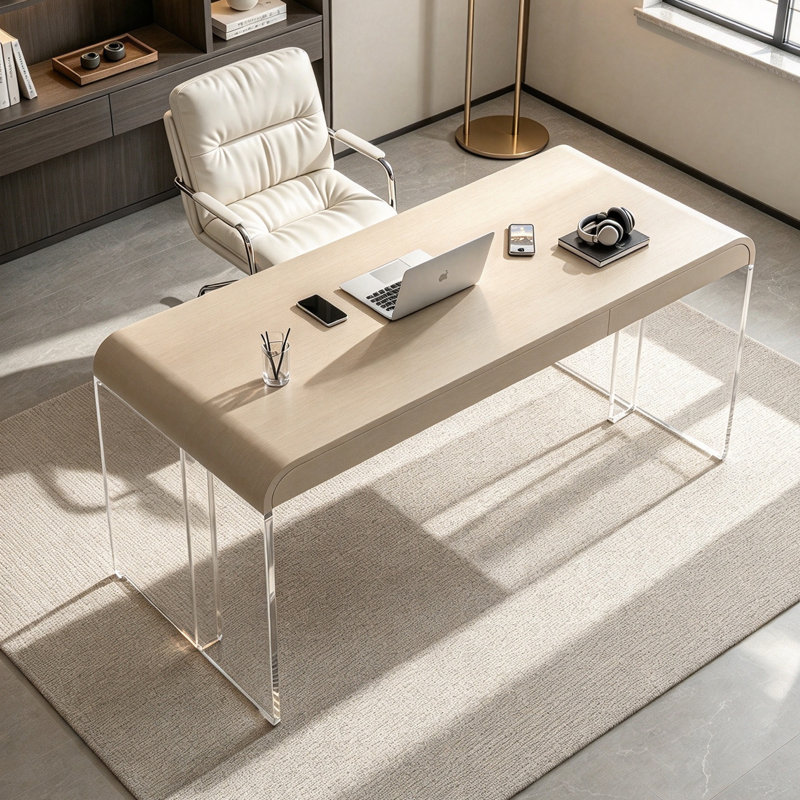 Bureau de style moderne et minimaliste, 29.53" H x 70.87" W x 23.62" D