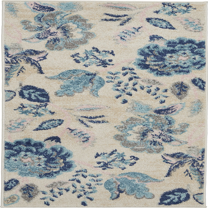 Leeming Floral Indoor Rug, Rectangle 2' x 4'