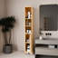 Armoire haute naturelle pour salle de bain, dotée de quatre étagères et d'un espace central ouvert, hauteur 167,5 cm (65,96 pouces).