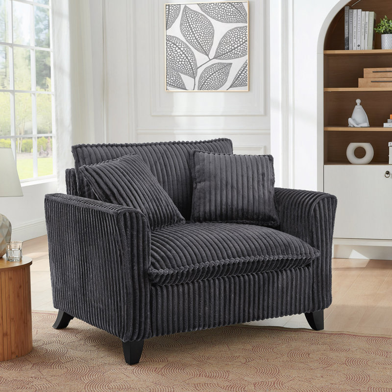 Lazy Sofa Chair, Comfortable Single-Person Sofa Chair, With A Backrest And Soft Seat Cushion, Having Armrests On Both Sides, Suitable For Living Room And Bedroom