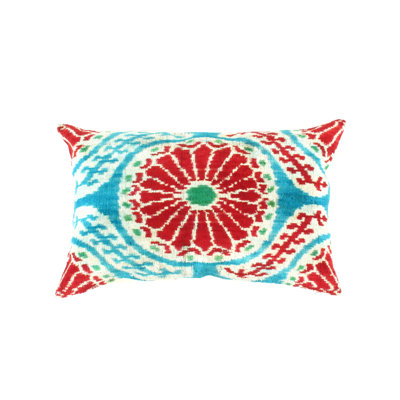 Oasis Velvet Silk Lumbar Rectangular Pillow Cover & Insert