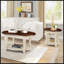 Table basse ovale en bois de 42 po pour le salon-456763632