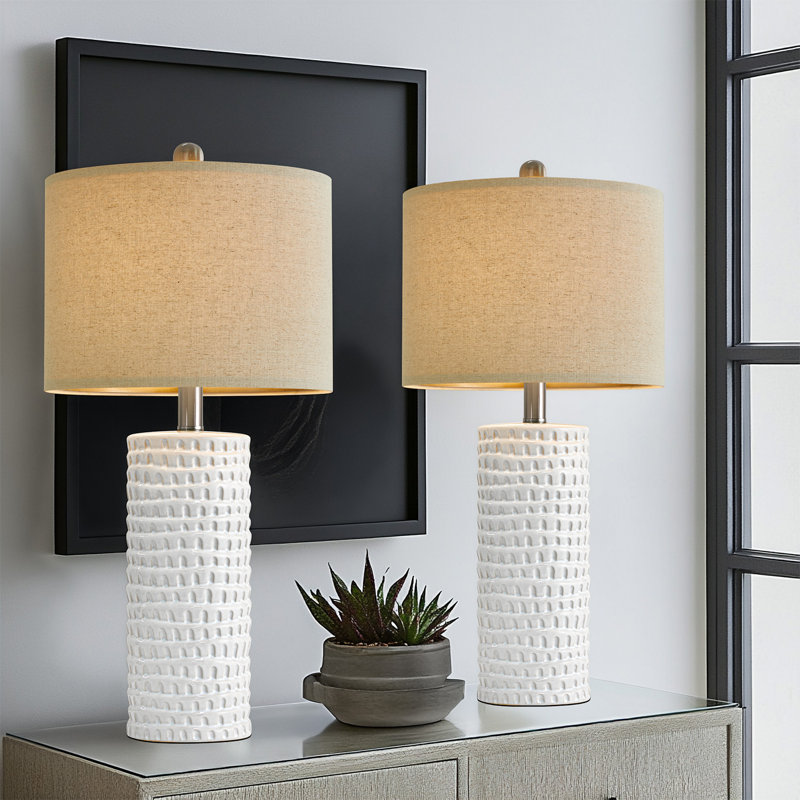 Anazagene 24'' H Ceramic Table Lamp Set