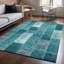 Tapis bleu sarcelle lavable à la machine Premium Cerrito-105842307