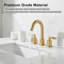 Robinet pour salle de bain à poignée double moderne avec ensemble de drain (ensemble de 2)-128592695