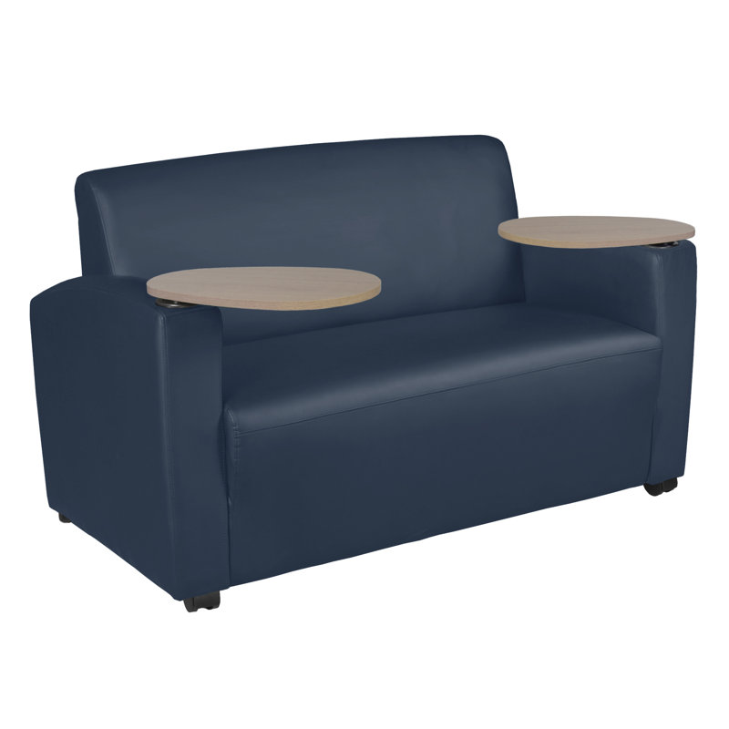 Chaise de réception en vinyle Supernova, Bleu / Naturel