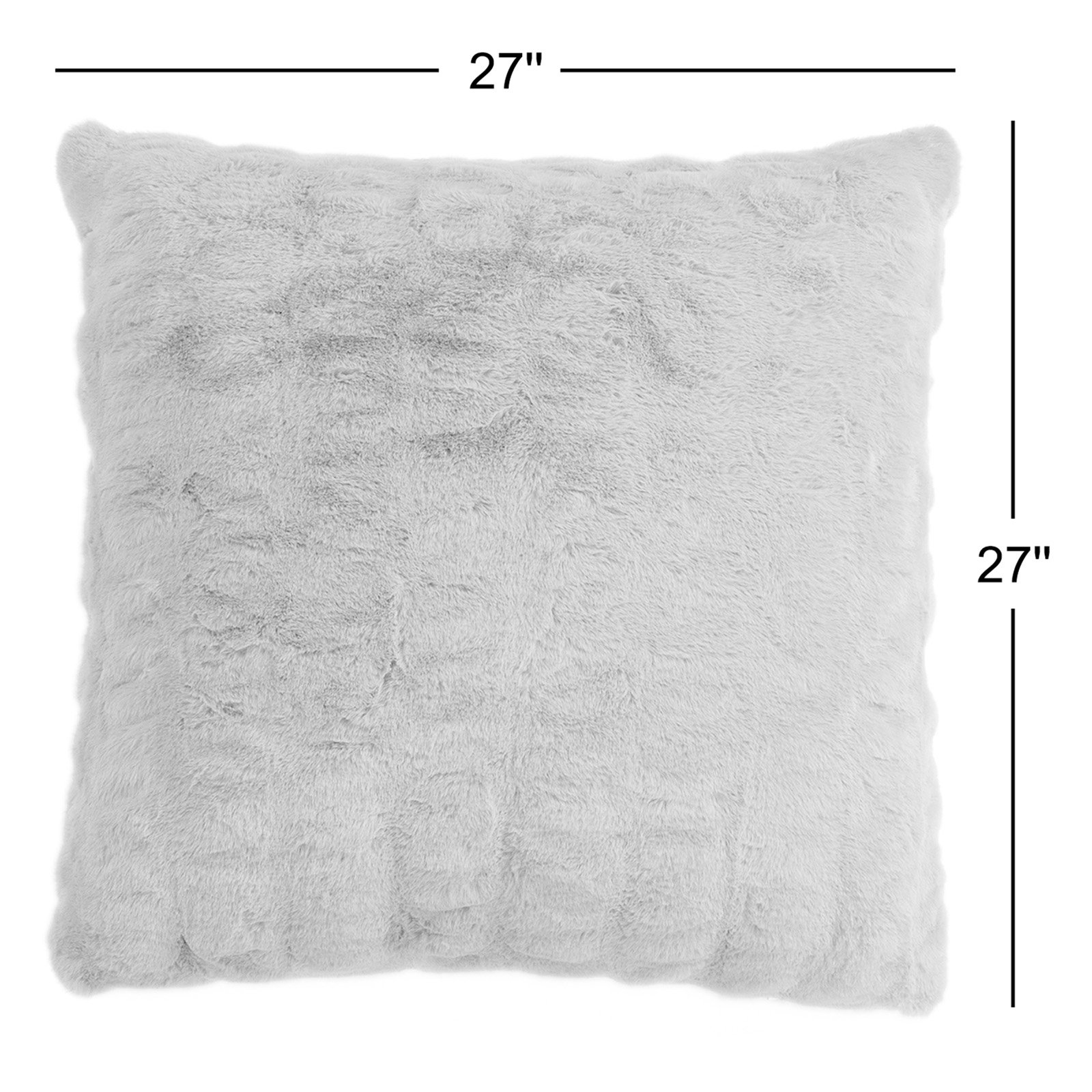 Ruched Rabbit 27" x 27" Pillow, Variegated Cream