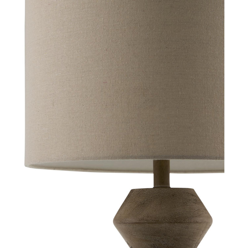 Lampe de table Aeleen, Marron foncé, Beige