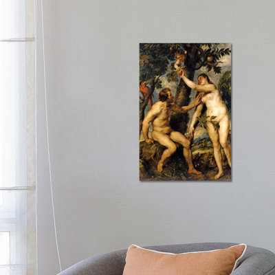 Adam and Eve (The Fall of Man), 1628-29 by Peter Paul Rubens - 1 Piece Wrapped Canvas Wall Art
