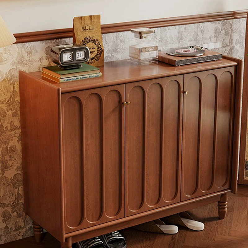 French style vintage romantic storage shoe cabinet