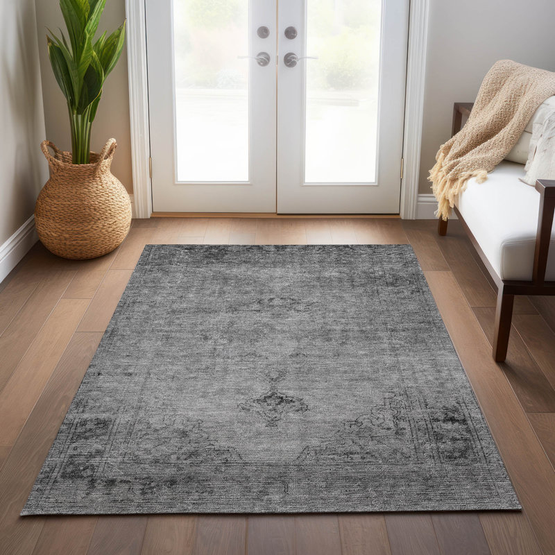 Tapis résistant aux taches lavable à la machine avec envers antidérapant, Rectangle 10 pi x 14 pi