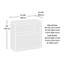 Classeur latéral blanc pour plusieurs pièces, panneaux, documents de compartiments, conception compacte, rangement rapide pour le bureau et le vestibule, décorations contemporaines, bois d'ingénierie, rangement pratique