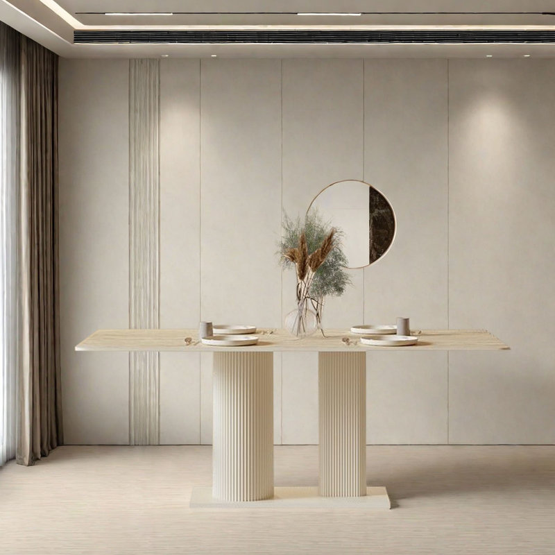 Modern  Rectangular Dining Table, 29.5"H x 70.9"L x 35.4"W