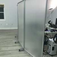 FDP-12793 Clear 3/16 Clear Acrylic Mobile Room Divider with