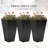 28" Tall Planters Of 3, Black Outdoor Flower Pots With Drainage, For Patio Deck Porch, Indoor Use, And Build Long-Lasting
