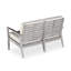 Causeuse en eucalyptus avec coussins, finition gris bois flotté, coussins bleu marine-1472434662-1472434657