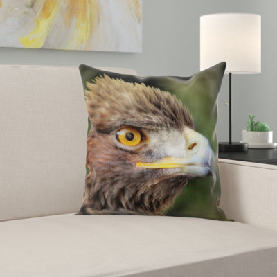 Golden Eagle Throw Pillow