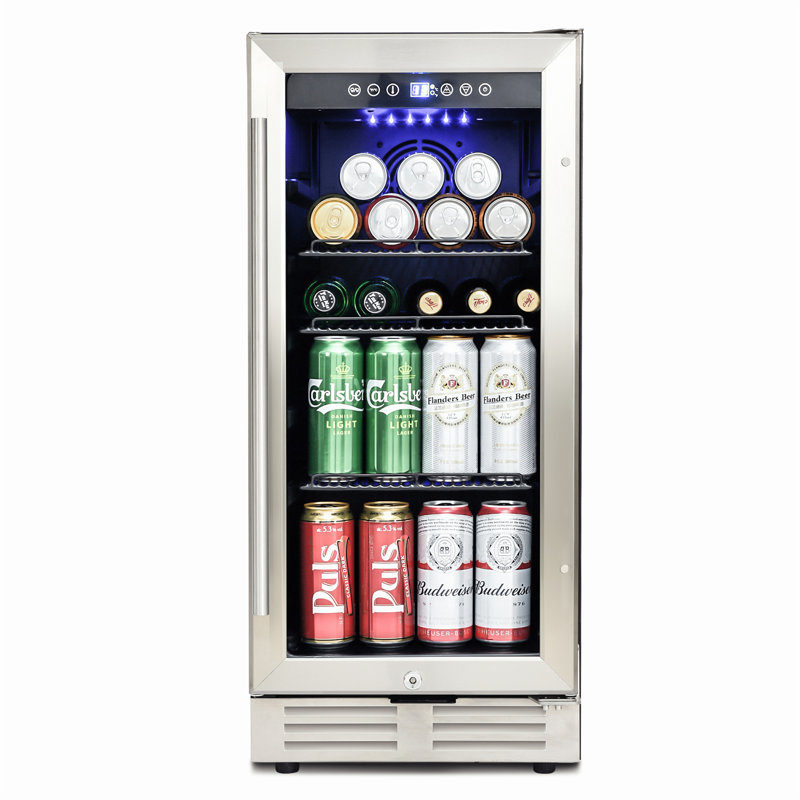 Armoire à vin encastrée et autoportante avec tablettes réglables, éclairage DEL et commandes tactiles