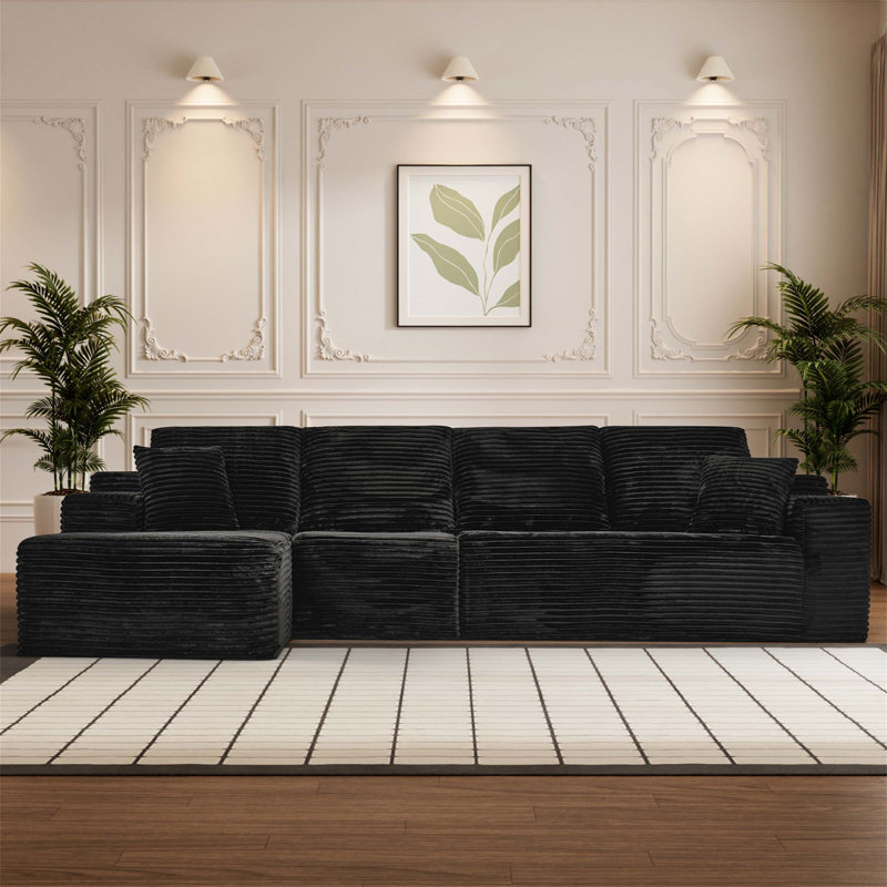 Canapé modulaire combiné avec fauteuil inclinable, canapé-lit minimaliste, siège profond, aucun assemblage requis pour un confort instantané
