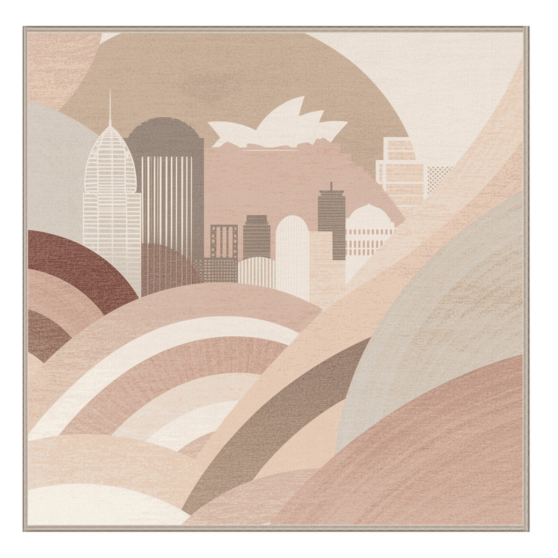 Tapis d'arc côtier moelleux en peluche moelleux beige, Carré 4 pi