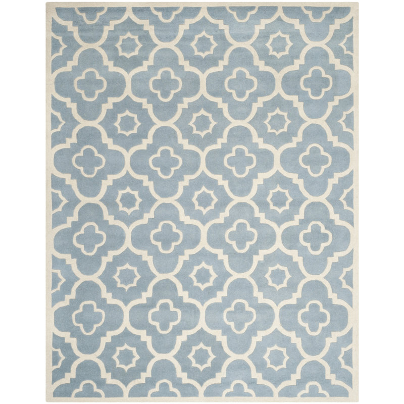 Carolene Hand Tufted Wool Geometric Rug, Rectangle 3' x 5'