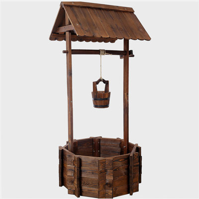 Décoration rustique d'extérieur en bois rustique pour jardin, jardin et jardin