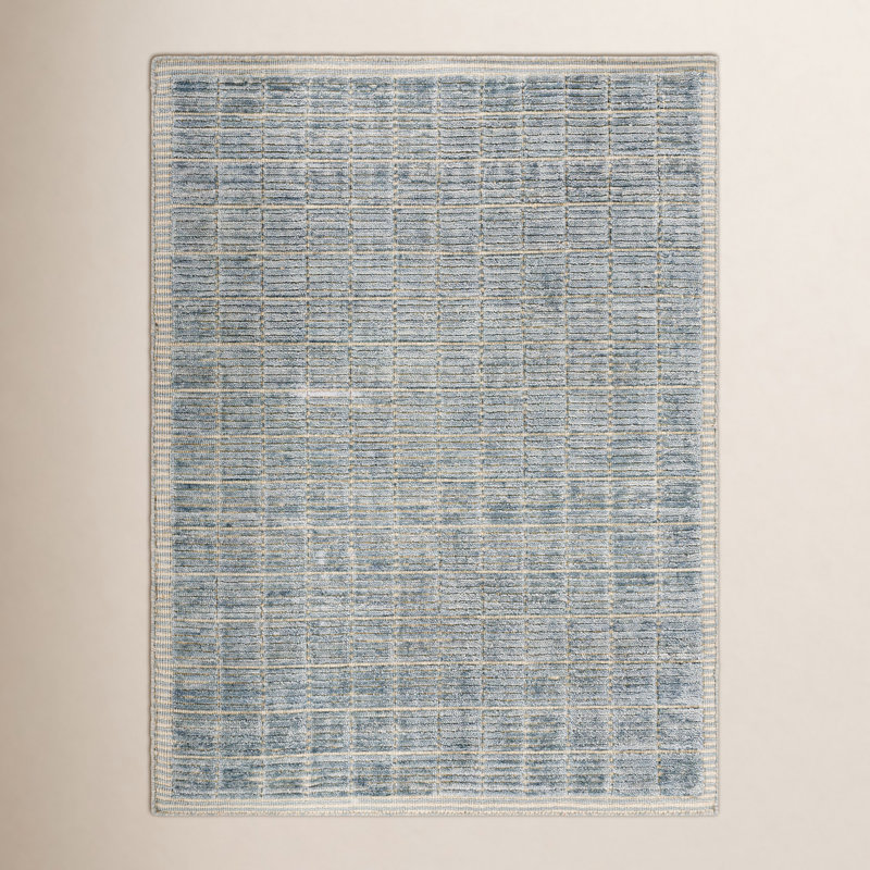 Tapis gris touffeté à la main Jacey, Rectangle 8 pi 10 po x 12 pi